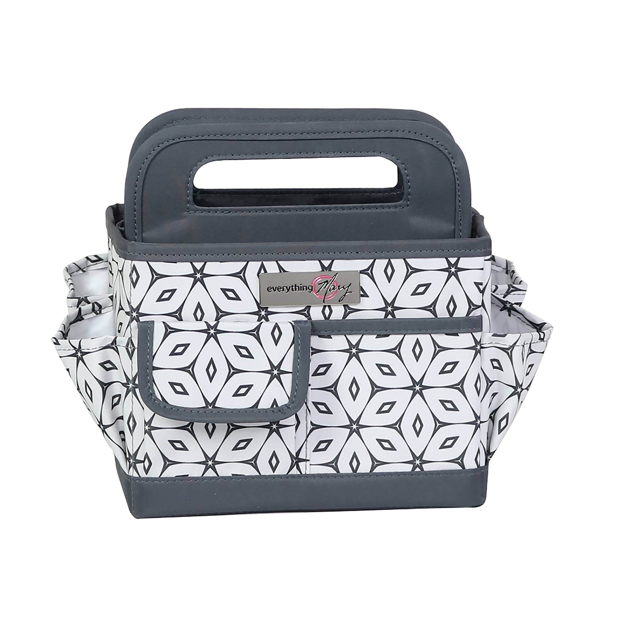 Everything Mary Geometric Gray & White Craft Caddy